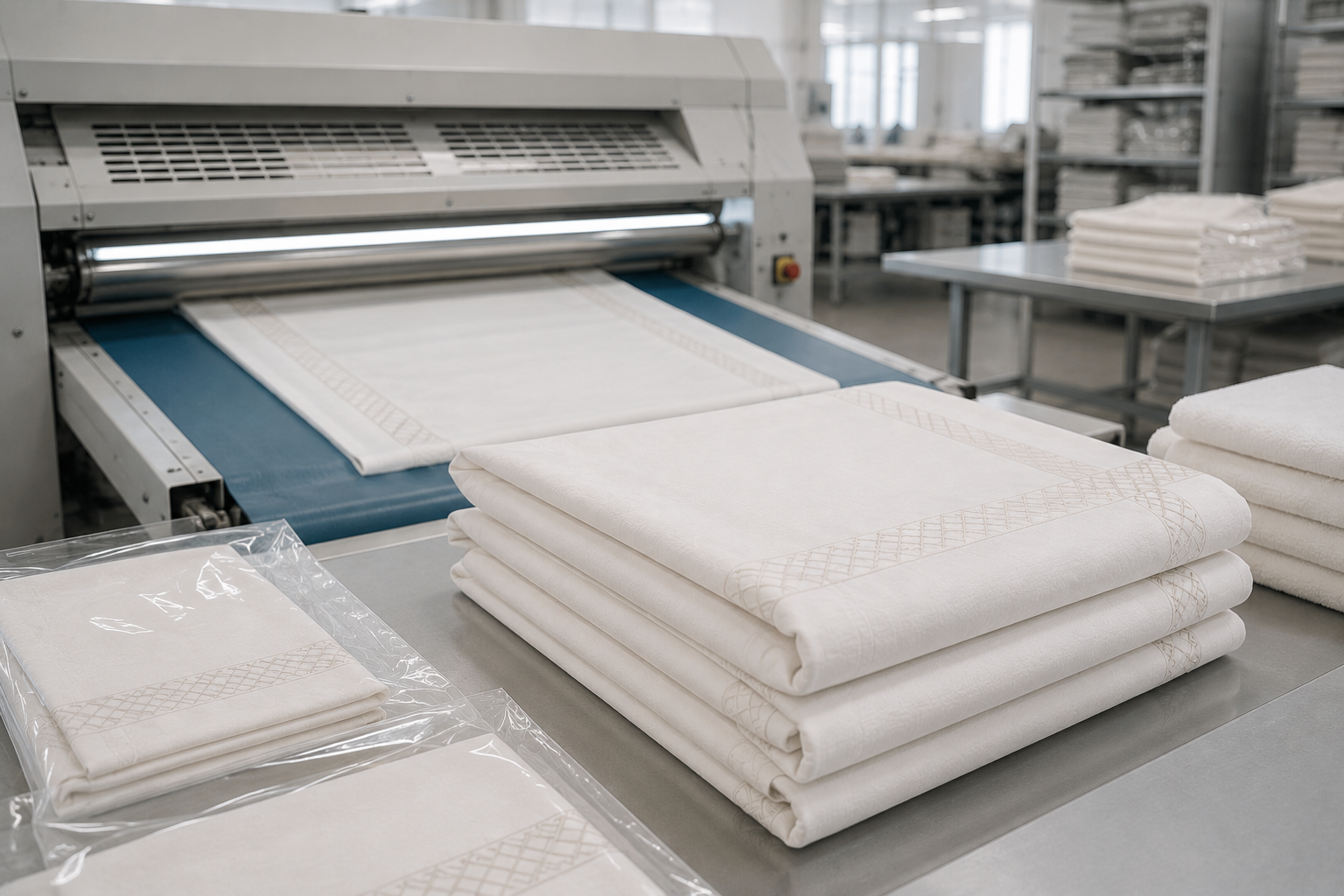 Packaging finished textiles